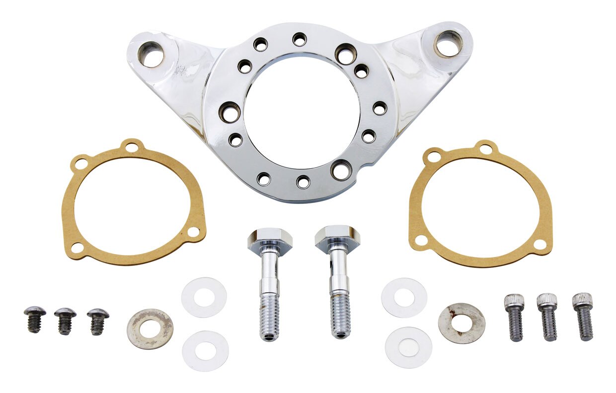  V-Twin Mfg. Air Cleaner Bracket Kit Chrome For Harley Big Twin 1993-2017