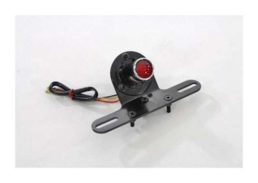  V-Twin Mfg. Black 1" Round Tail Lamp