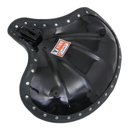  V-Twin Mfg. Black Leather Thin Style Solo Seat For Harley 1930-1984