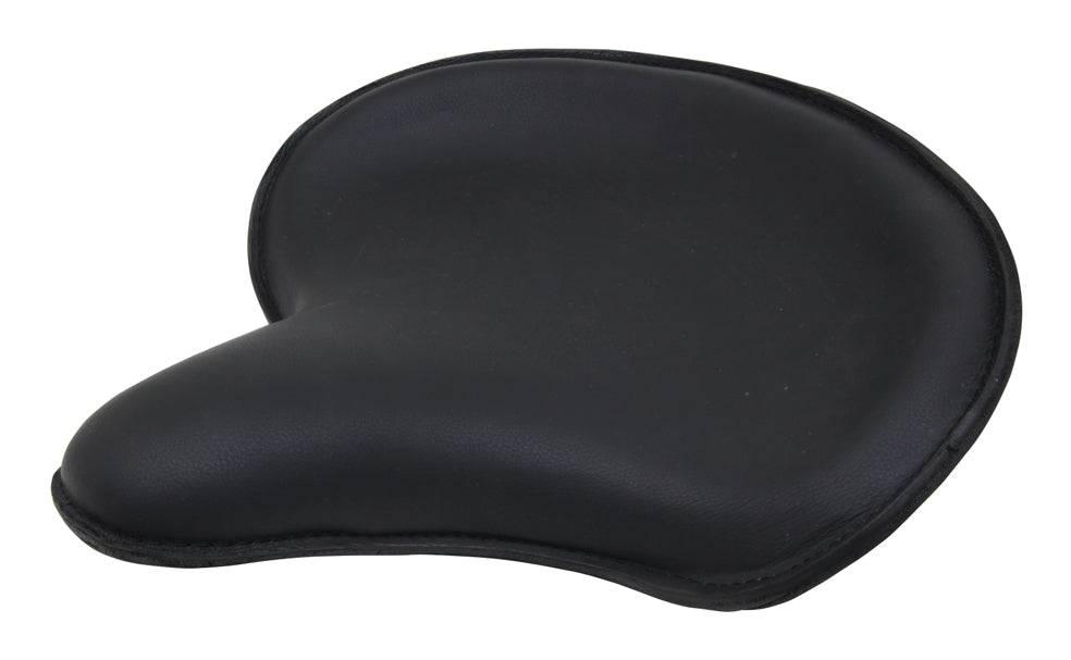  V-Twin Mfg. Black Leather Thin Style Solo Seat For Harley 1930-1984