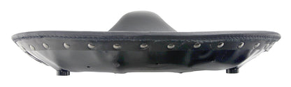  V-Twin Mfg. Black Leather Thin Style Solo Seat For Harley 1936-1984