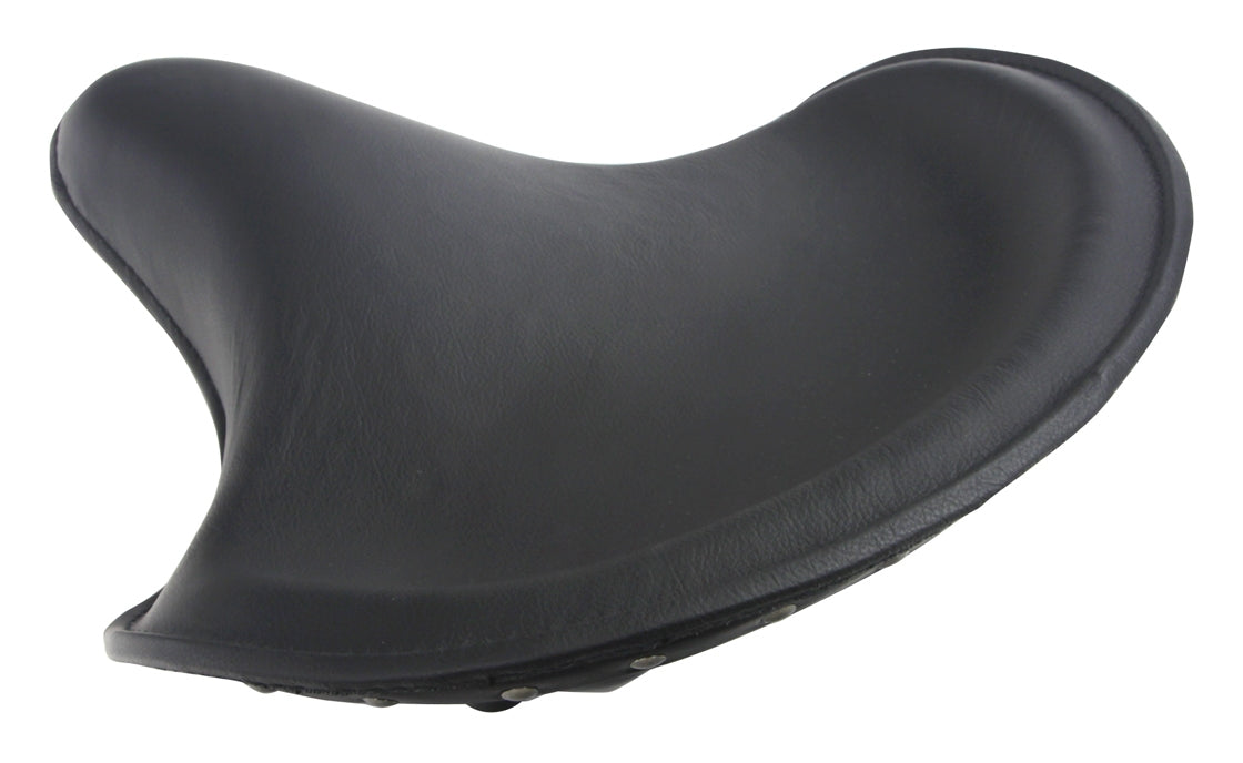  V-Twin Mfg. Black Leather Thin Style Solo Seat For Harley 1936-1984