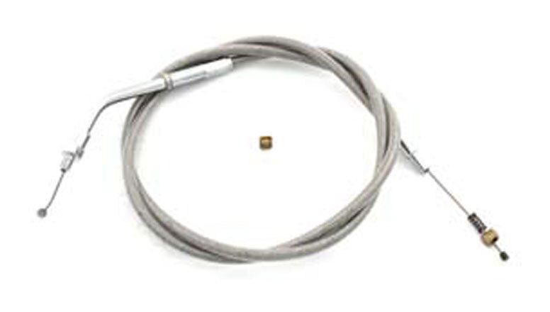  V-Twin Mfg. Braided Stainless Steel Idle Cable With 38" Casing For S&S E / G Carburetor