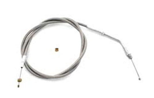  V-Twin Mfg. Braided Stainless Steel Throttle Cable With 38" Casing For S&S E / G Carburetor