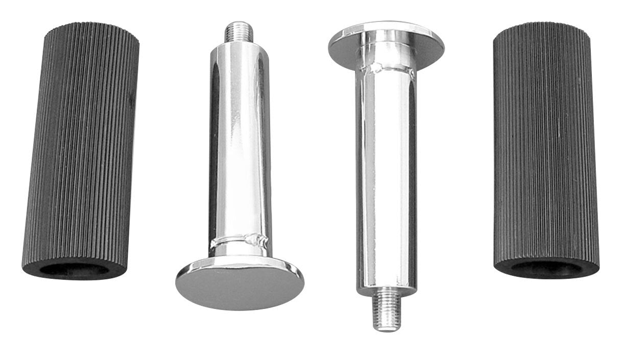 V-Twin Mfg. Buddy Seat Footrest Peg Set With Rubbers For Harley FL / UL / W 1938-1964