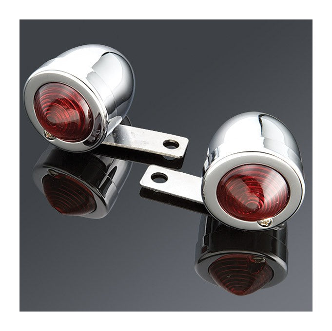 V-Twin Mfg. Bullet Marker Lamp Set With Red Lens