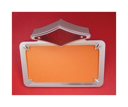 V-Twin Mfg. Chrome Billet Diamond Fender Mount Taillight And License Plate Holder