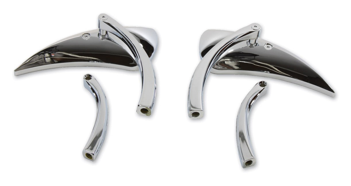 V-Twin Mfg. Chrome Designer Billet Mirror Set