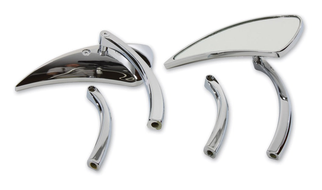V-Twin Mfg. Chrome Designer Billet Mirror Set