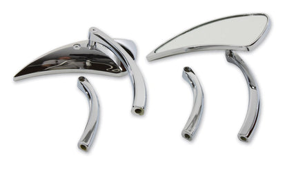 V-Twin Mfg. Chrome Designer Billet Mirror Set