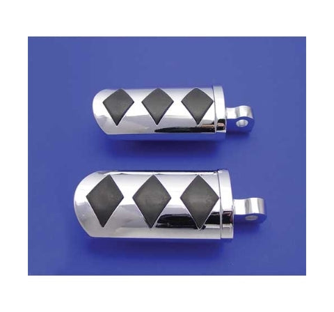 V-Twin Mfg. Chrome Diamond Style Adjustable Footpeg Set