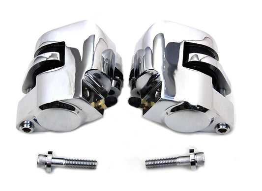  V-Twin Mfg. Chrome Front Caliper Set For Harley 1984-1999