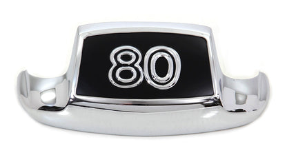 V-Twin Mfg. Chrome Front Fender Tip With "80" Inlay For Harley FL 1980-1984