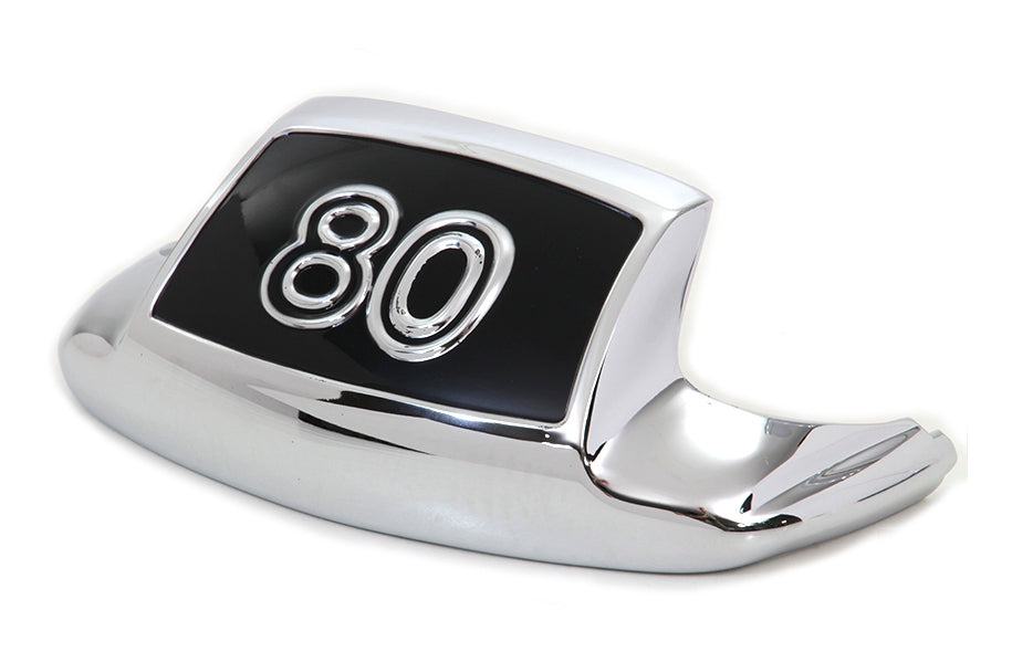 V-Twin Mfg. Chrome Front Fender Tip With "80" Inlay For Harley FL 1980-1984