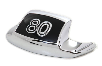 V-Twin Mfg. Chrome Front Fender Tip With "80" Inlay For Harley FL 1980-1984