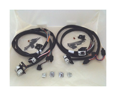  V-Twin Mfg. Chrome Handlebar Switch Set With Wiring For Harley Touring 1996-2006