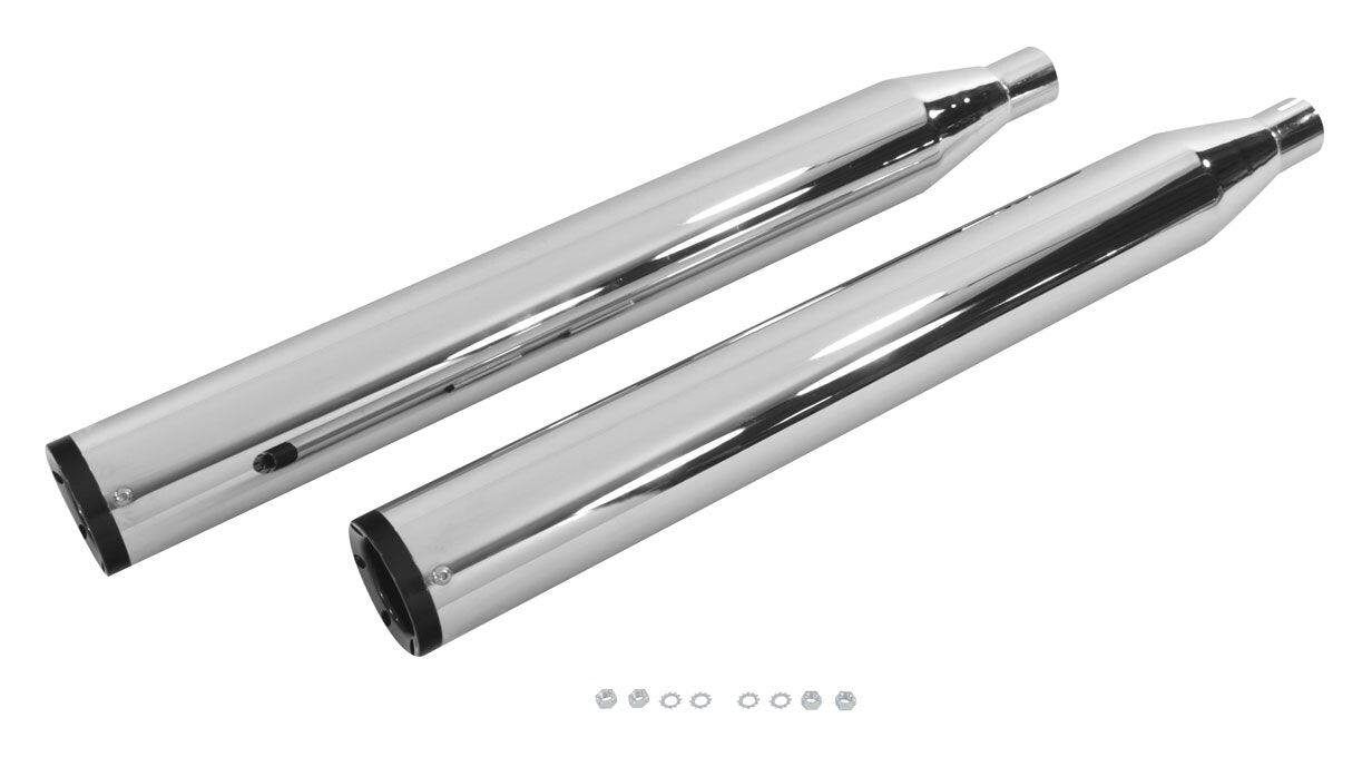 V-Twin Mfg. Muffler Set With 6-Screw End Tips For Harley Touring 1995-2016