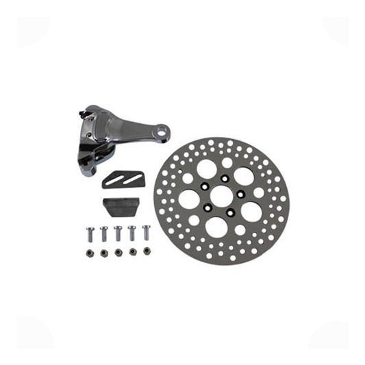  V-Twin Mfg. Chrome Rear 4 Piston Caliper And 11-1/2" Disc Kit For Harley Sportster 1983-2003