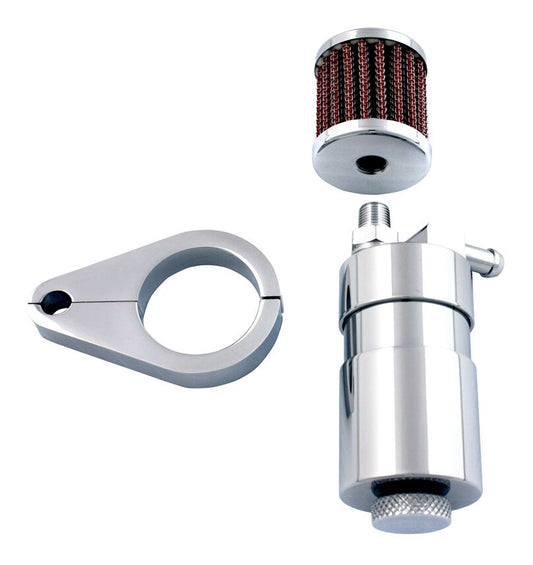  V-Twin Mfg. Chrome Sifton Engine Breather Oil Collector