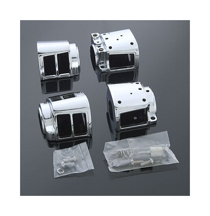  V-Twin Mfg. Chrome Switch Housing Set For Harley 1982-1995