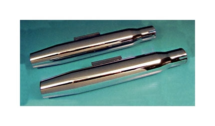V-Twin Mfg. Chrome Universal Tapered Slip-On Mufflers