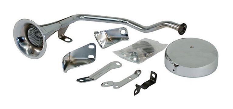  V-Twin Mfg. Complete Jubilee Anniversary 6V Trumpet Horn Kit For Harley Panhead 1948-1964