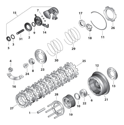  V-Twin Mfg. Clutch Drum With Ring Gear For Harley Sportster 1981-1984
