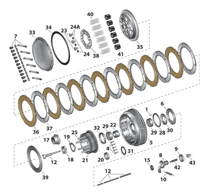  V-Twin Mfg. Clutch Stud Nut Set For Harley Sportster 1967-1970