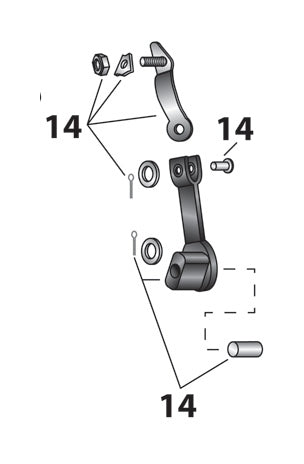  V-Twin Mfg. Drum Brake Cam Lever Assembly For Harley FL 1949-1967