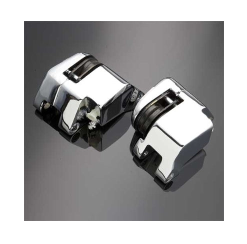  V-Twin Mfg. Dual Disc Calipers For Harley FX 1978-1983 Chrome [Previously Installed]