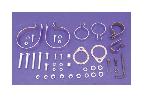 V-Twin Mfg. Dual Exhaust Clamp Kit For Harley FL 1966-1969
