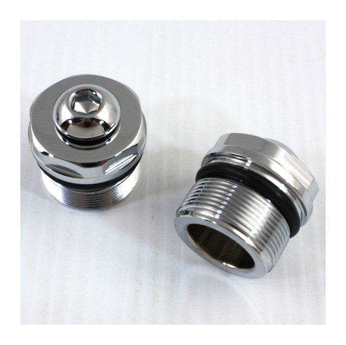 V-Twin Mfg. E-Z Fill Fork Tube Top Plugs For Harley 1988-2022