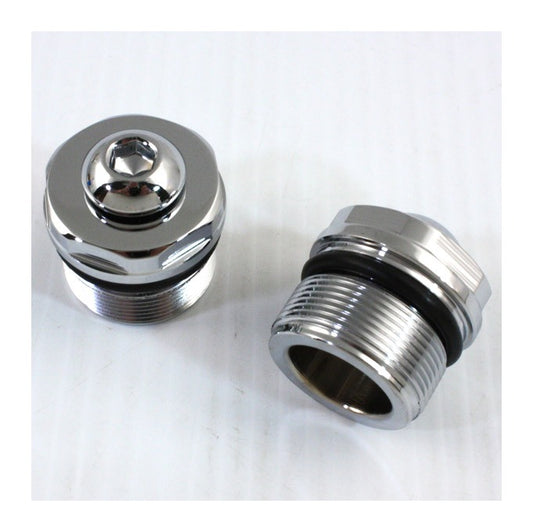  V-Twin Mfg. E-Z Fill Fork Tube Top Plugs For Harley 1988-2022