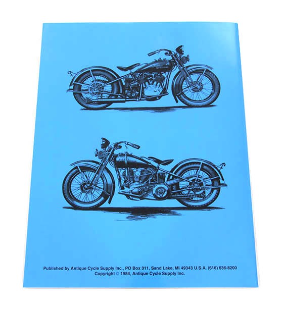 V-Twin Mfg. Factory Service Bulletin For Harley Big Twins 1930-1940