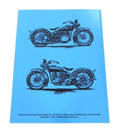V-Twin Mfg. Factory Service Bulletin For Harley Big Twins 1930-1940