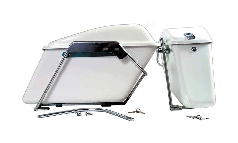 V-Twin Mfg. Fiberglass Saddlebag Set For Harley FL 1958-1976