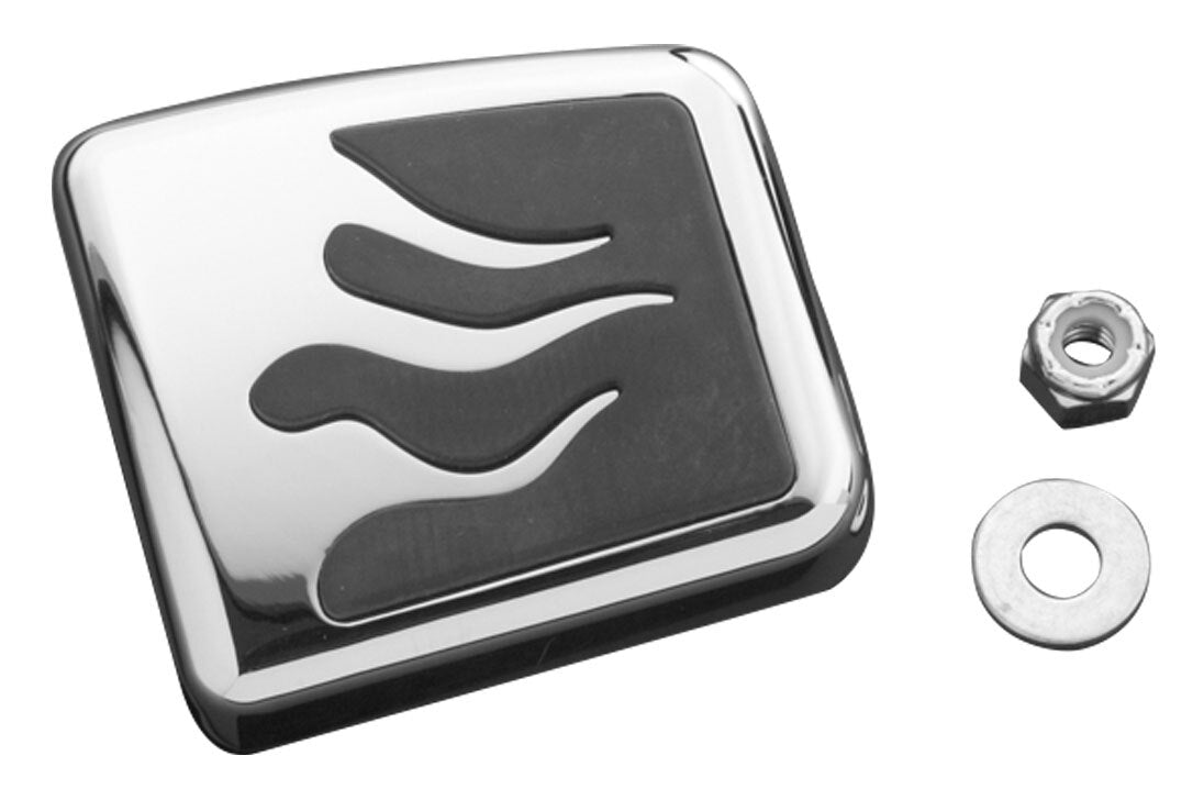 V-Twin Mfg. Flame Brake Pedal Pad For Harley FX Softail / Dyna 1984-2017