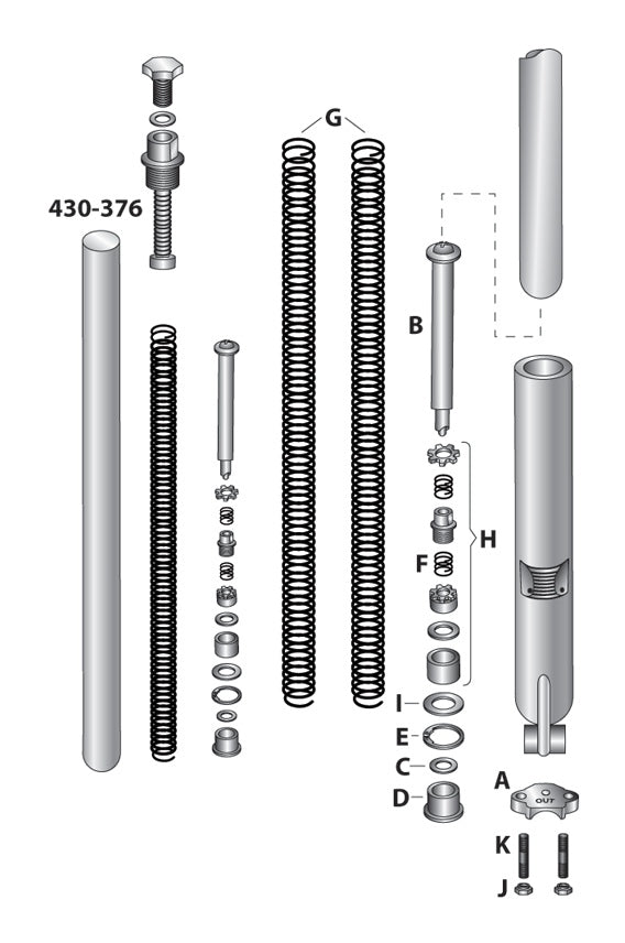 V-Twin Mfg. Fork Dampener Tube For Harley FL 1949-1976
