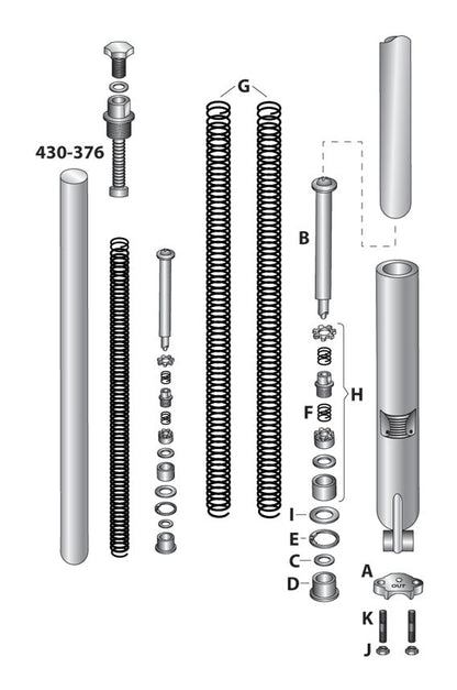 V-Twin Mfg. Fork Dampener Tube For Harley FL 1949-1976