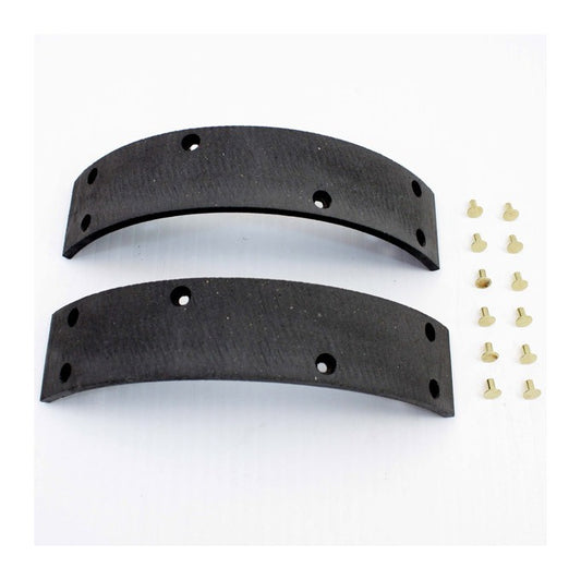  V-Twin Mfg. Front Brake Shoe Linings With Rivets For Harley FX XL 1964-1972