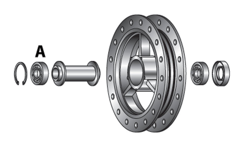 V-Twin Mfg. Front Hub Kit With Inner Spacer For Harley FX / XL 1964-1972