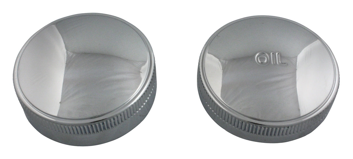 V-Twin Mfg. Gas And Oil Cap Set For Harley 1936-1952