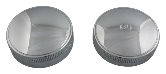  V-Twin Mfg. Gas And Oil Cap Set For Harley 1936-1952