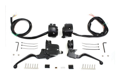  V-Twin Mfg. Handlebar Control Kit For Harley Single Disc 1996-2006
