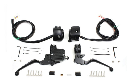  V-Twin Mfg. Handlebar Control Kit For Harley Single Disc 1996-2006