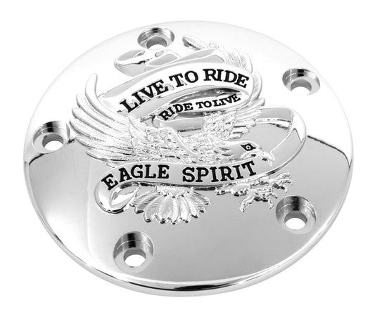 V-Twin Mfg. Live To Ride Points Cover For Harley Twin Cam 1999-2017