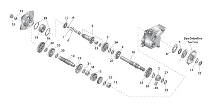  V-Twin Mfg. Mainshaft For Harley Sportster 1957-1969