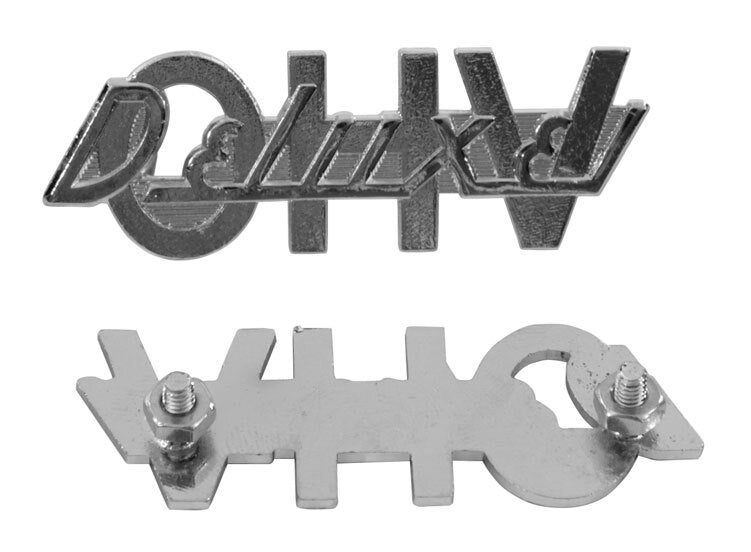 V-Twin Mfg. OHV Deluxe Nickel Plated Fender Emblem For Harley FL 1952-1957