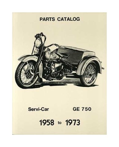 V-Twin Mfg. Parts Catalog For Harley Servi-car 1958-1973