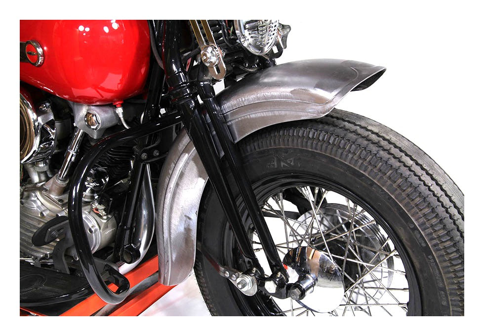 V-Twin Mfg. Raw Spring Fork Front Fender For Harley 1936-1957
